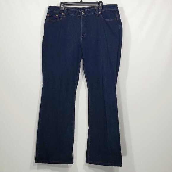 Levis 515  Bootcut  Dark Wash Jeans  Plus Size 22M - Picture 1 of 3